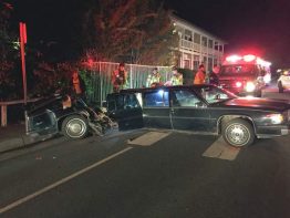 Accident at night in Texas